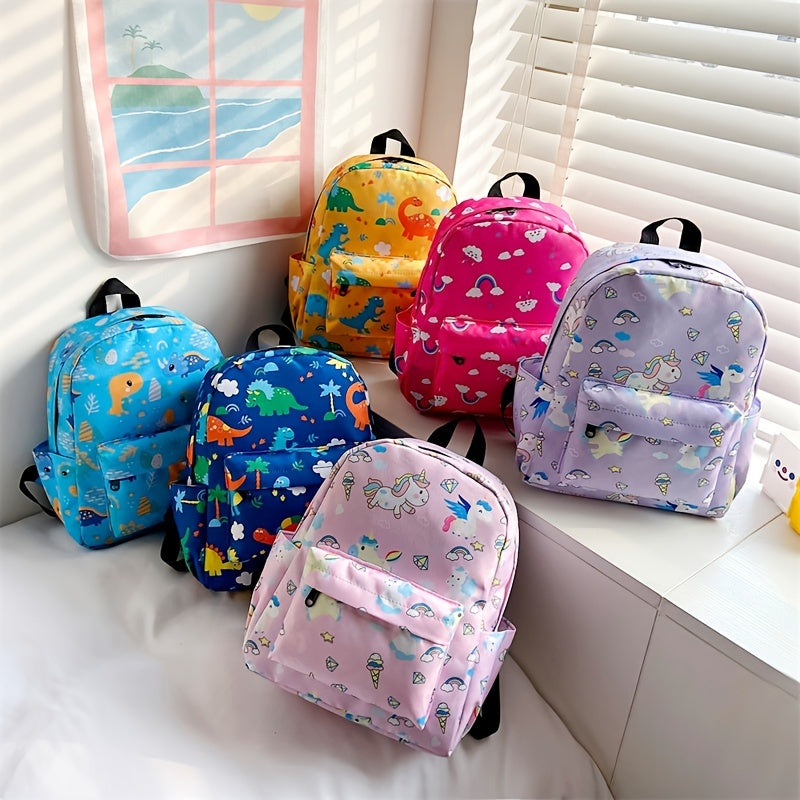 Children SchoolBags Dinosaur Rainbow Kindergarten Backpack
