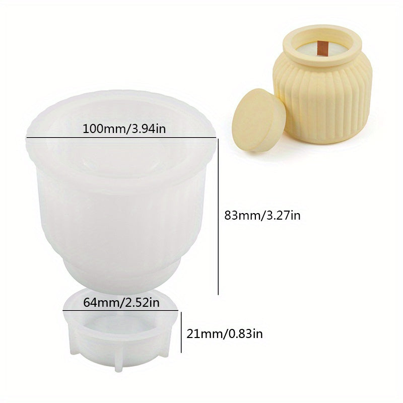 Cement Cup Jar Silicone Mold Plaster Candle Cup Decor