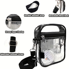 Clear Crossbody Bag Stadium Approved PVC Bag One Shoulder Bag