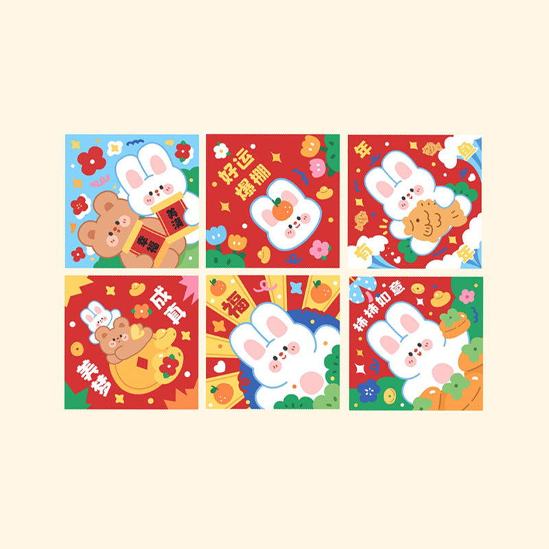 Chinese Year 6pcs Sets 9 8 9 8inch Baby Door Wall Paste Decoration