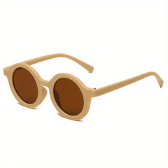 Girls Round Frame UV Protection Sunglasses For Children