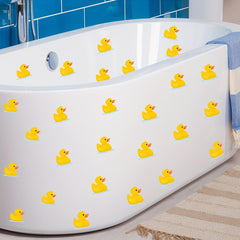 6Pcs Yellow Duck Bathtub Stickers Waterproof Bathroom Stickers