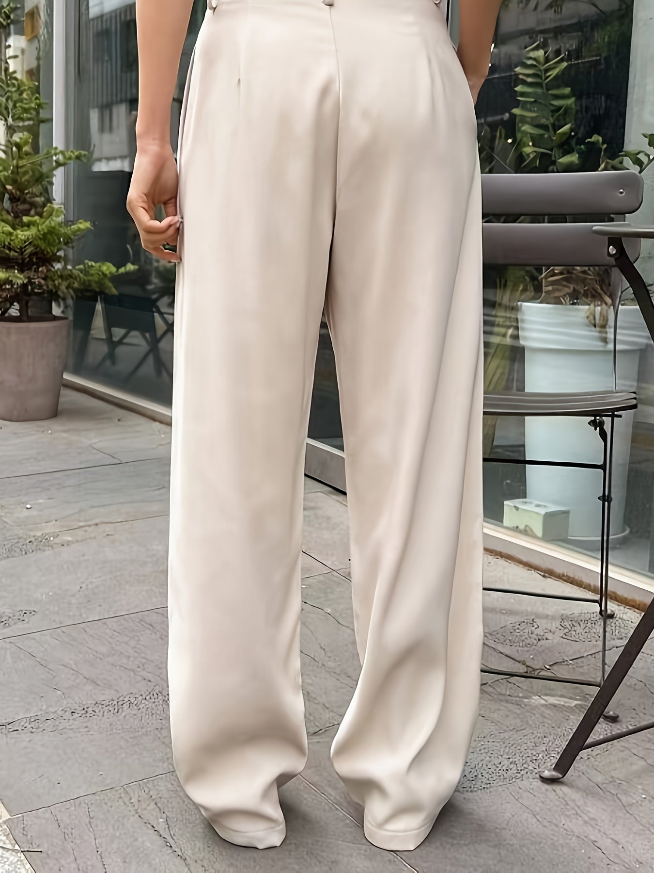  Women's High Waist Suit Pants