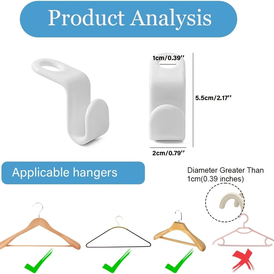 40pcs Heavy Duty Cascading Hanger Hooks 4 Colors for Closet Space