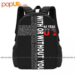 U2 With Or Without You Jesus Backpack Large Capacity Print Training Sports Bag