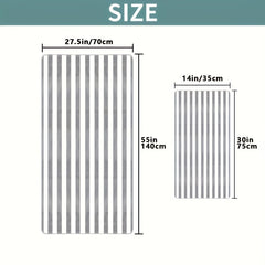2pcs Coral Fleece Towel Set Soft Skin-friendly Striped Towel for Home Bathroom