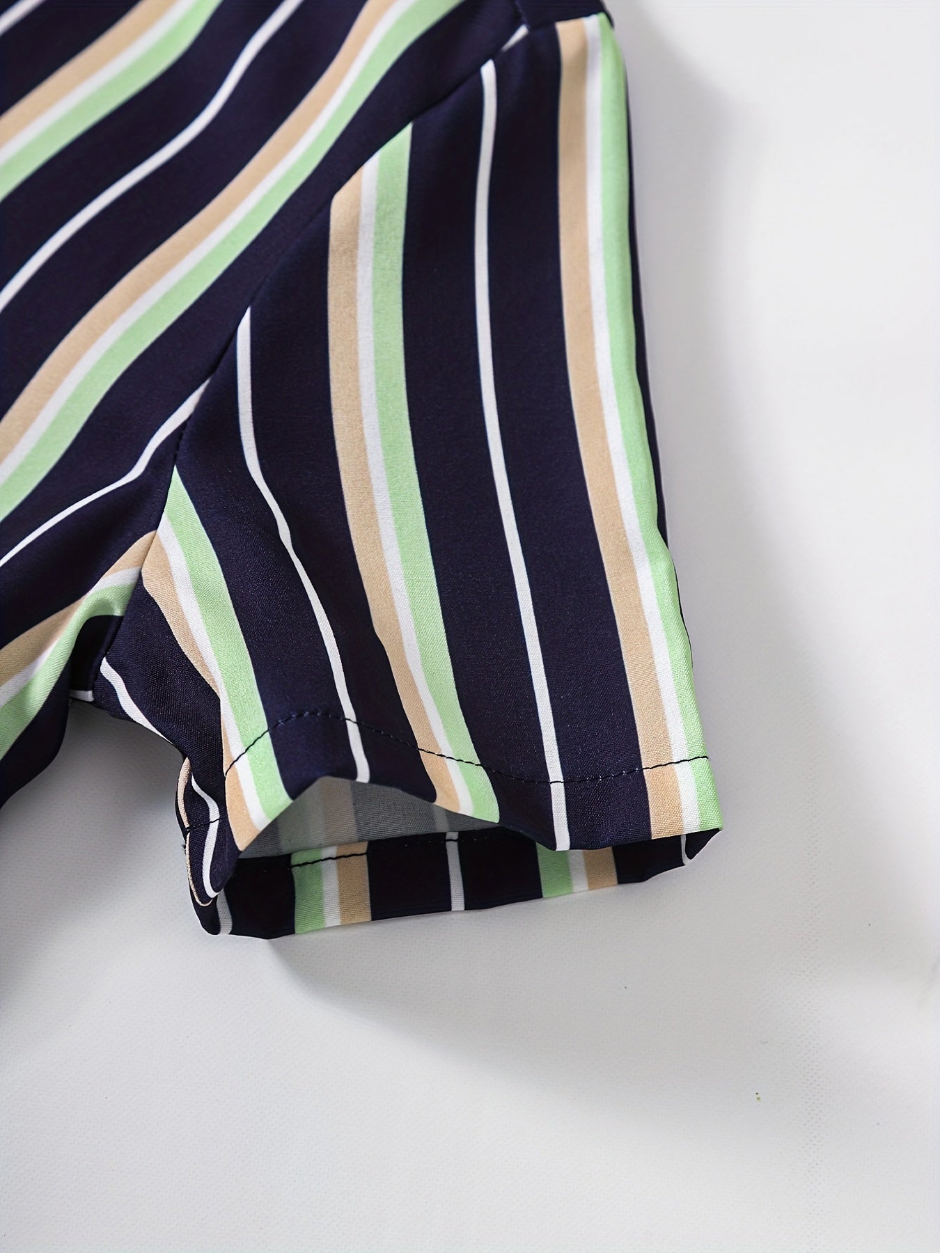 Boys Striped Short Sleeves Shirt For Summer Kids Clothes
