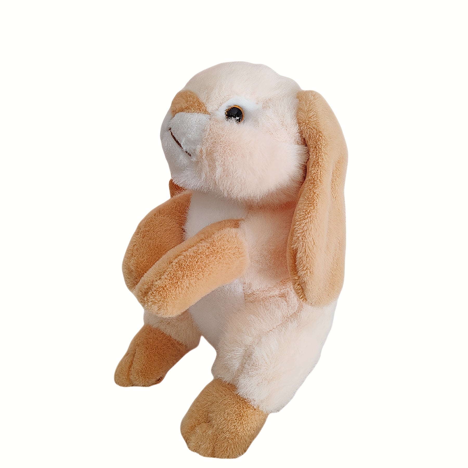 Soft Plush Bunny Stuffed Animal Toy & Brown Rabbit with Brown Ears