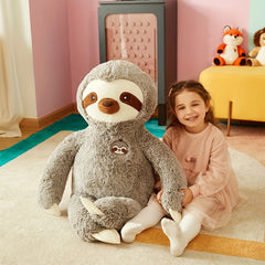 IKASA Grey Large Sloth Stuffed Animal Soft Bradypode Toys