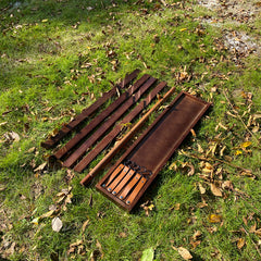 Outdoor Wood Folding Storage Rack for Travel Camping