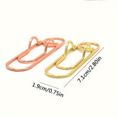 10pcs Metal Pen Clips Notebook Paper Clips Stationery Tools
