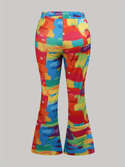  Y2K Pants Women's Plus Flared Leg Trousers