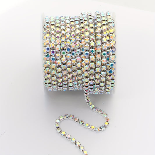 12 Claws Rhinestone Chain for DIY Nail, Shoe, Headwear - 48 Inches