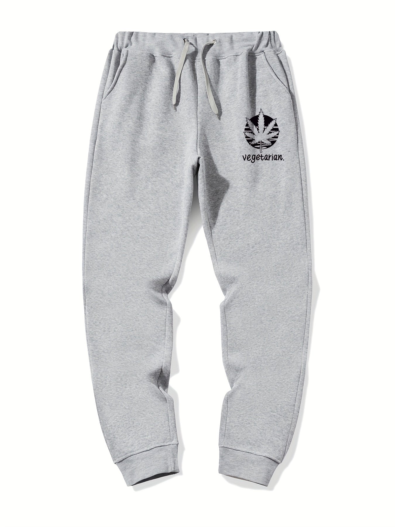 Vegetarian Casual Graphic Drawstring Joggers Men's Sweatpants