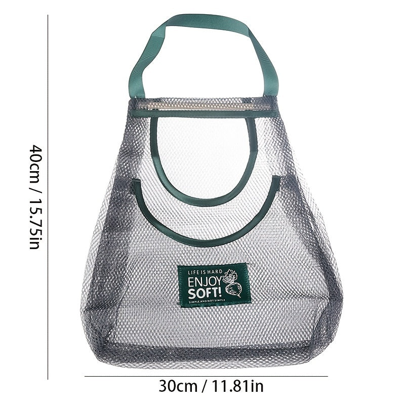 Large Capacity Double Layer Hanging Mesh Storage Bag Reusable Bags