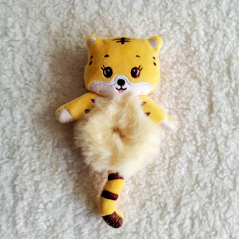 Velvet Hair Scrunchies Elastic Rubber Bands Plush Animal Ponytail Hair Accessori