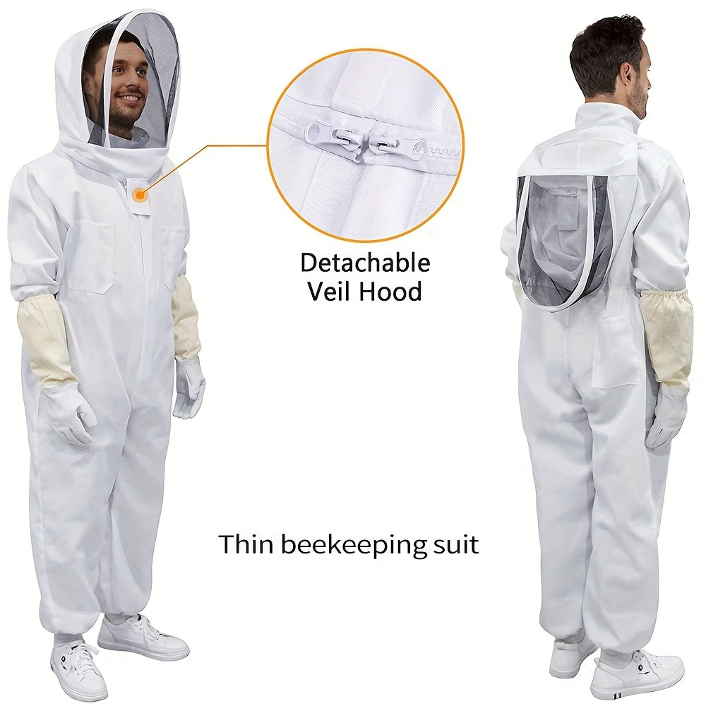 Professional Beekeeping Suit with Ventilated Veil Hood