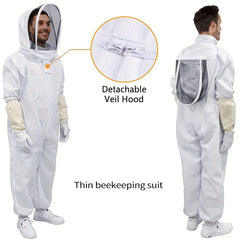 Professional Beekeeping Suit with Ventilated Veil Hood