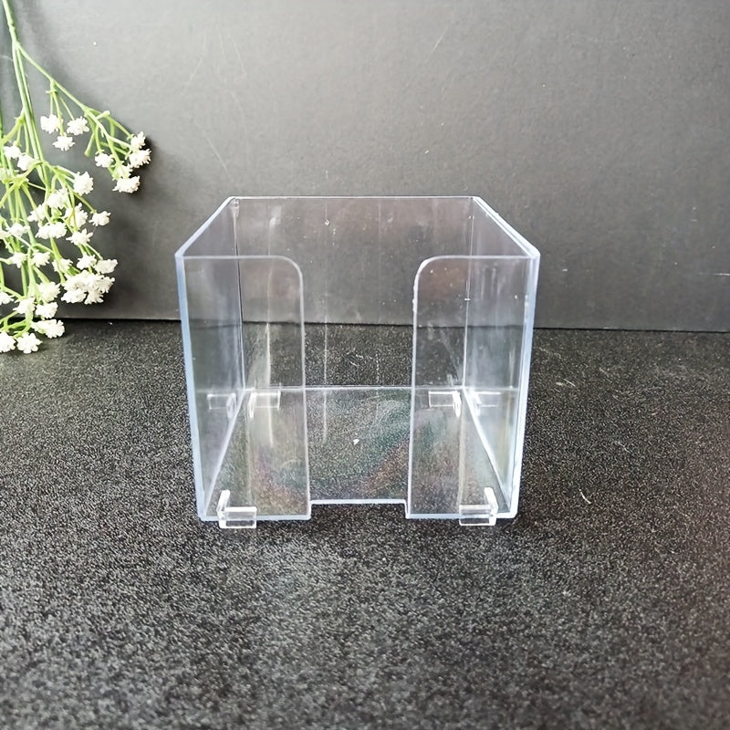 Transparent Desktop Note Storage Box Acrylic Organizing Box