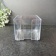 Transparent Desktop Note Storage Box Acrylic Organizing Box