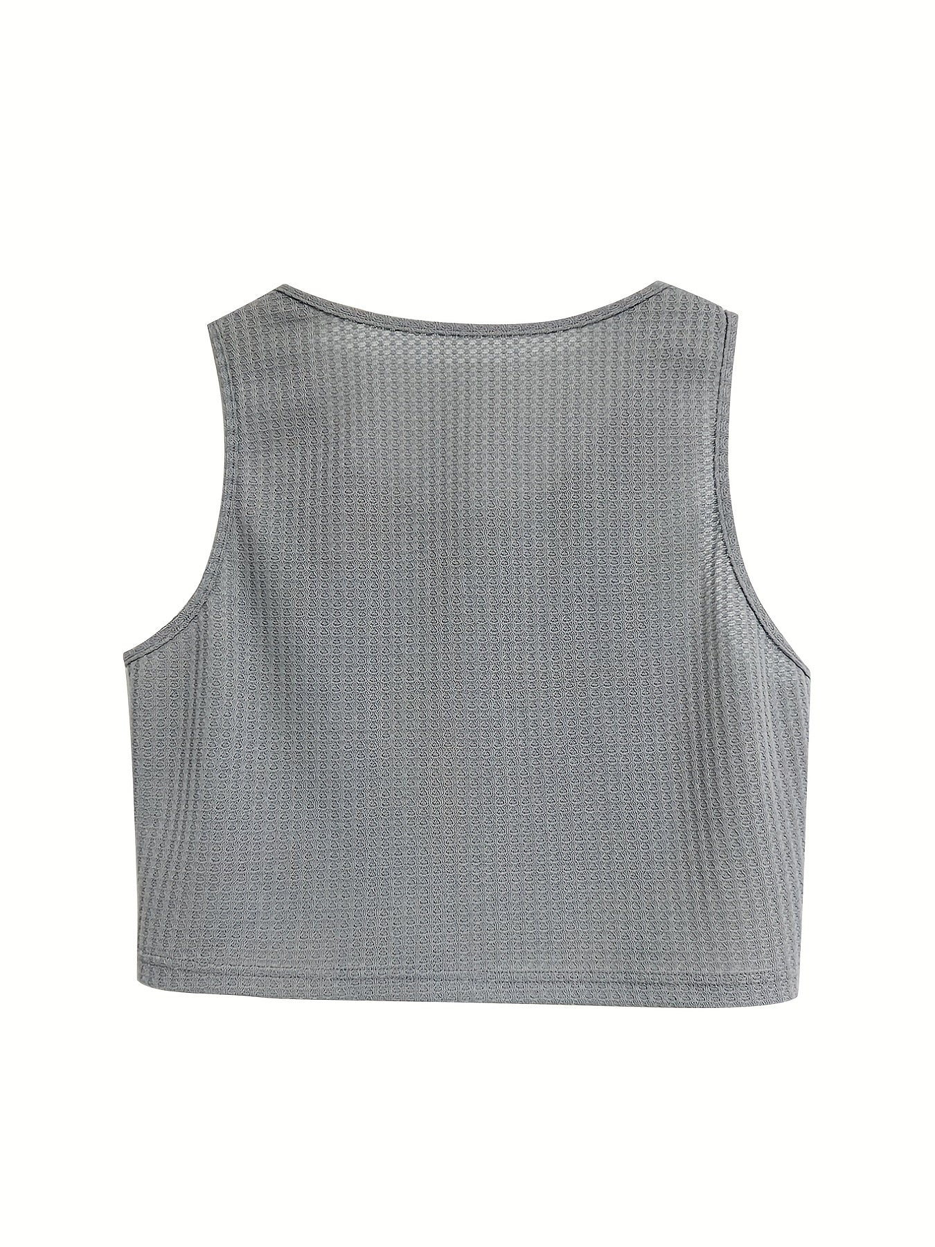  Waffle Knit Tank Top & Shorts Pajamas Set