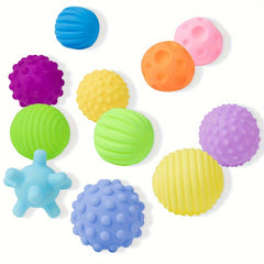 6 Pack Sensory Balls for Toddlers & Babies - Safe Squeaky Sounds