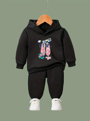 Girls Hooded Sweatshirt & Sweatpants Set