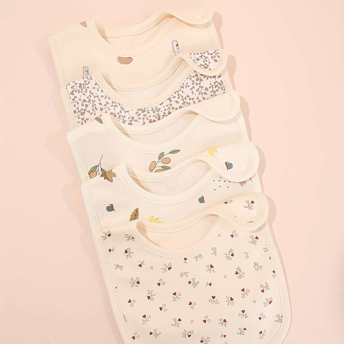 Fabric Gauze Baby Bibs U Shaped Waterproof Burp Cloths for Boys Girls