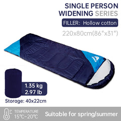 Wide Adult Sleeping Bag for Travel and Camping
