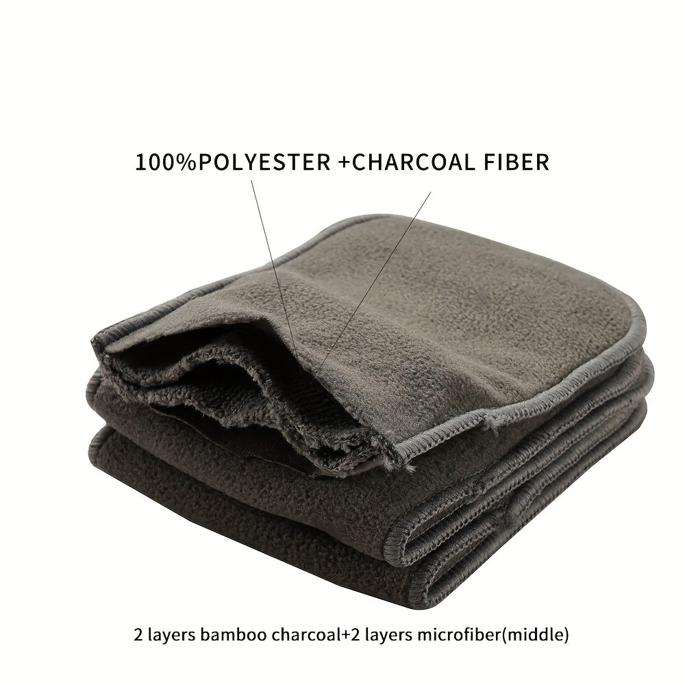 2pcs Reusable 4 Layers Bamboo Charcoal Diaper Pads - Keep Baby Fresh & Odor-Free