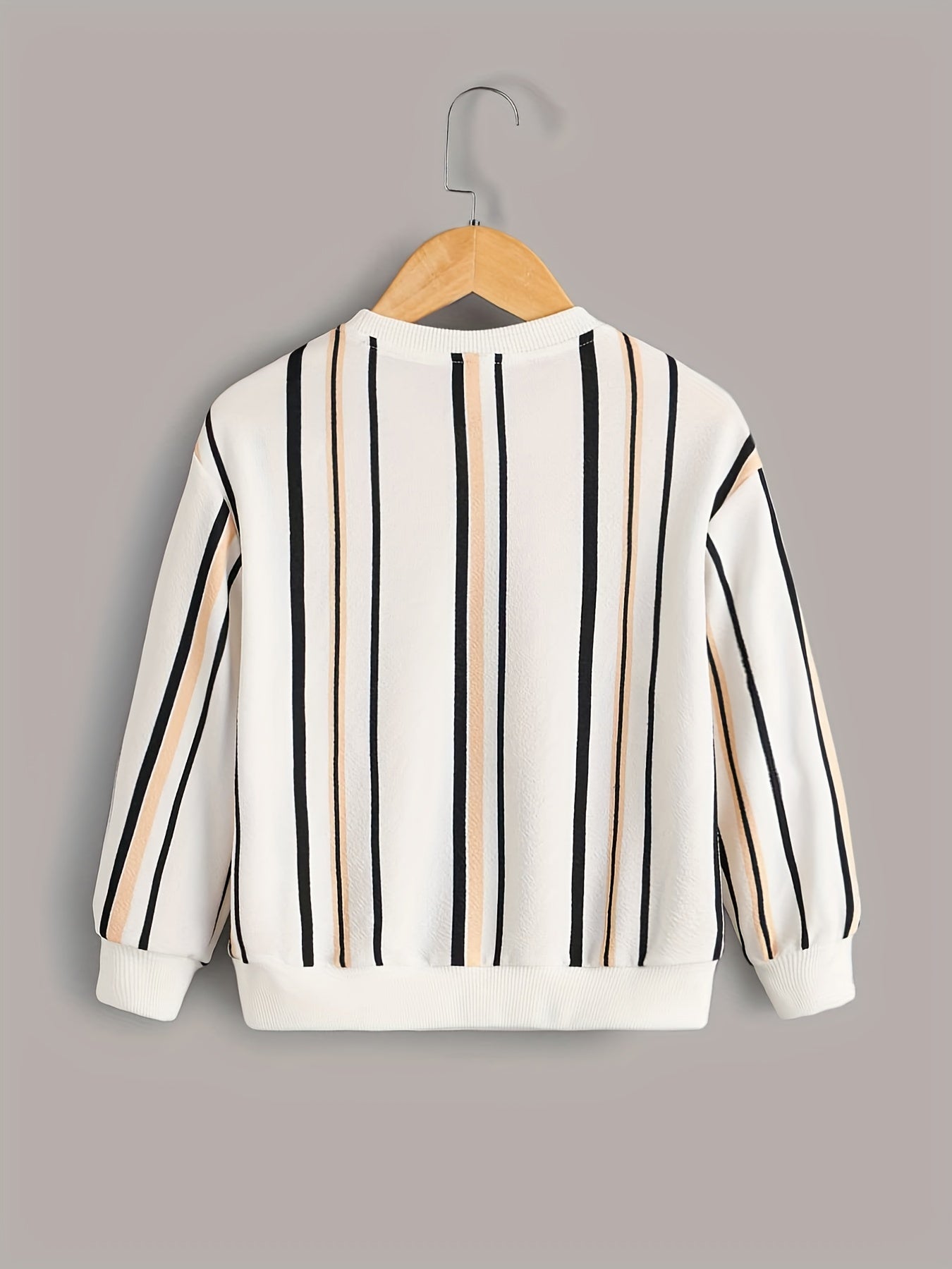 Boys Casual Pullover Sweatshirt Long Sleeve Crew Neck Tops