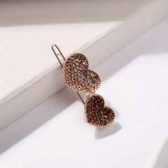 Rhinestone Heart Hair Clip Side Clip Hair Accessories