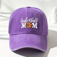 Basketball Mom Embroidered Baseball Cap Distressed Dad Hat