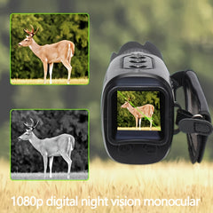 1080P HD Night Vision Monocular, 128GB Storage, 7 Speed Infrared