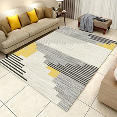 Polyester Nordic Style Carpet Light Minimalist Large Line Living Room Coffee Tab