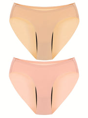 2 Pack Plus Size Seamless Period Underwear Two Piece Set