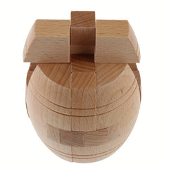 Wooden Kongming Lock 3D Brain Teasers Toy Office Decompression Gift For Kids