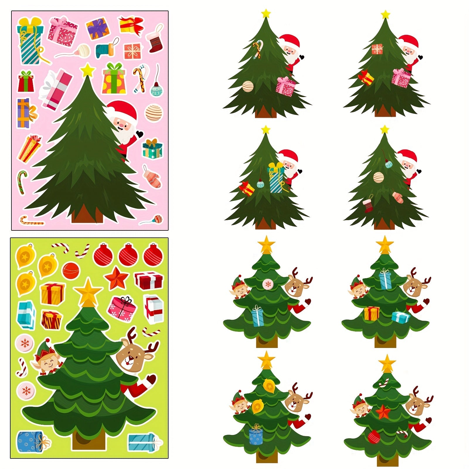 6 Sheets Christmas Make Your Own Stickers for Party Favors