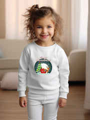 Reindeer Snow Graphic Crew Neck Sweatshirt Kids Christmas Gift