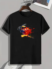 Rabbit Pattern Men's Graphic Tee for Summer