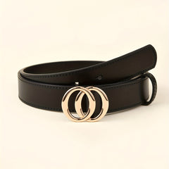 Vintage Double Ring Buckle Belt for Women