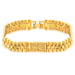 18K Golden Plated Mesh Bracelet For Men