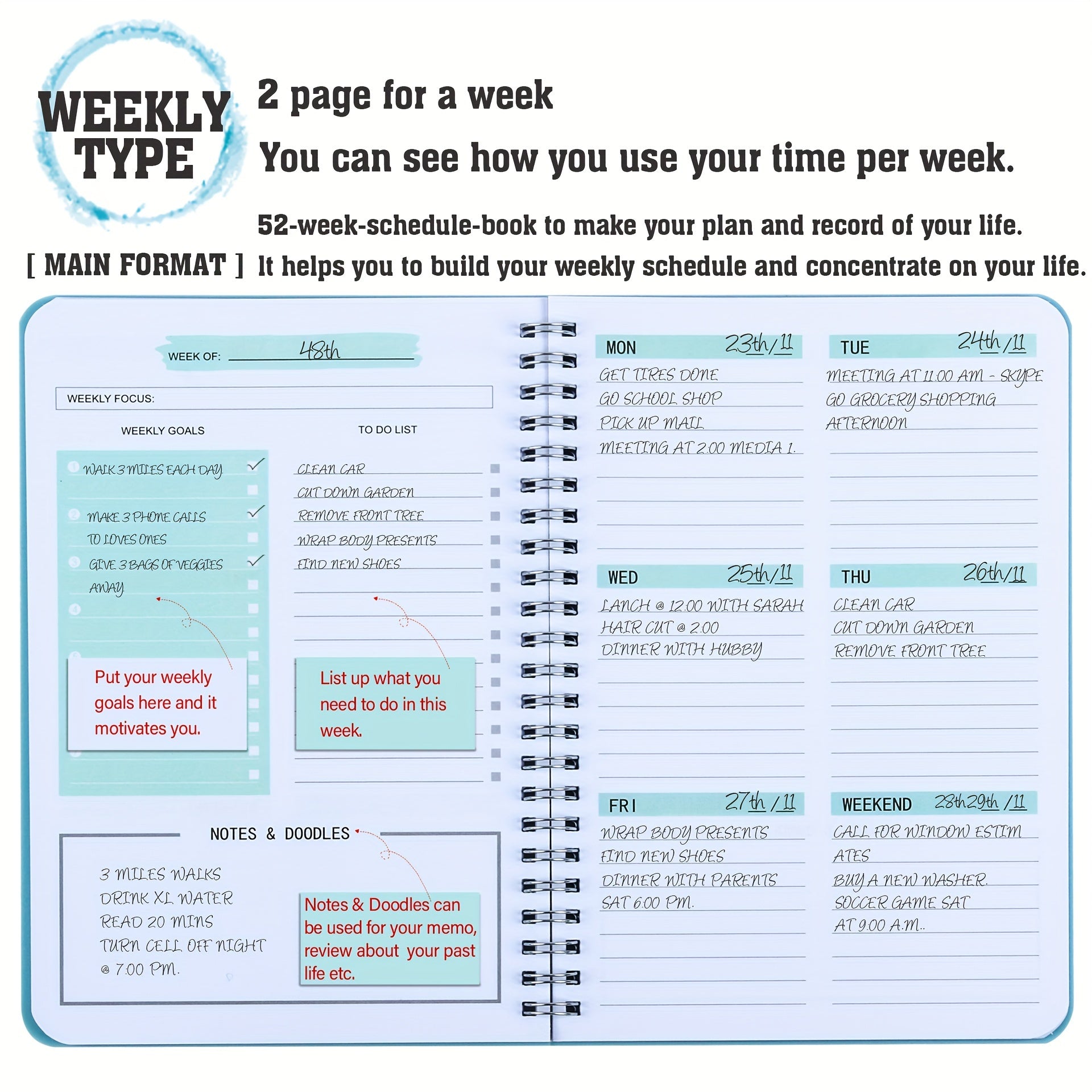 Weekly Daily Planner Agenda