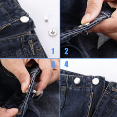 8 Piece Denim Button Pins For Jeans DIY