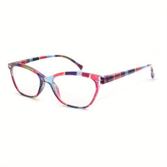 Cat Eye Reading Glasses Colorful Pattern Lightweight Flexible Spring Hinge