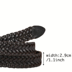  Braided Leather Belt for Women