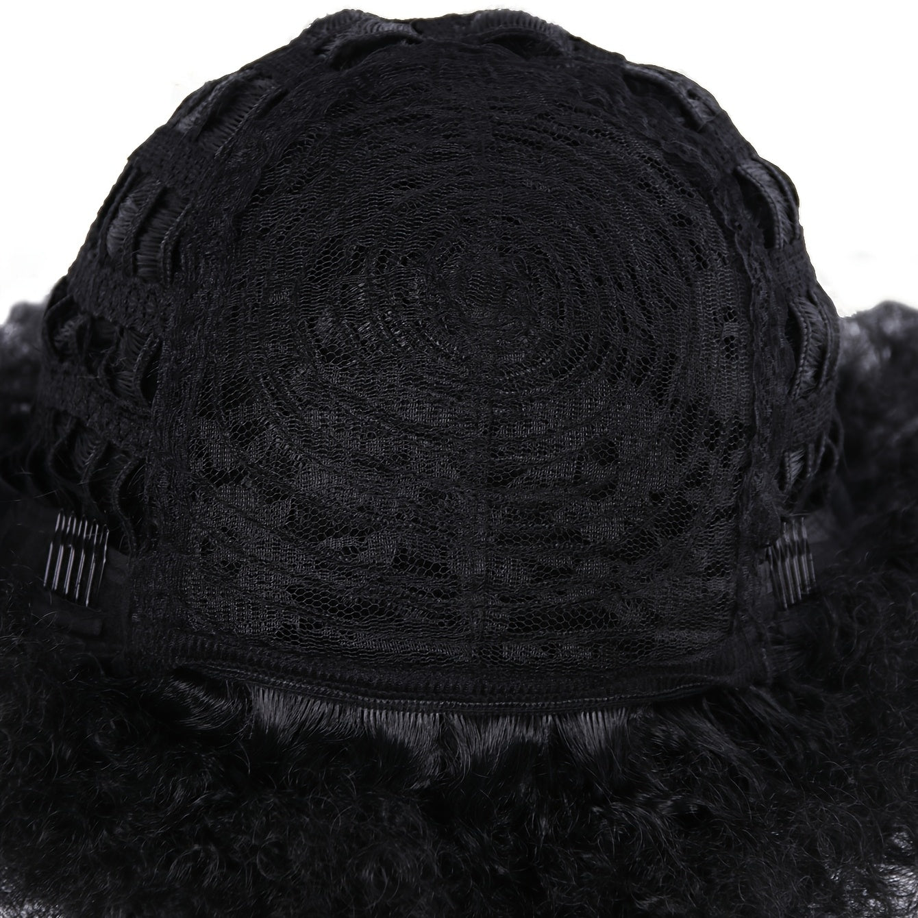 Short Afro Curly Synthetic Hair Wigs Fluffy Hair Replacement Wigs
