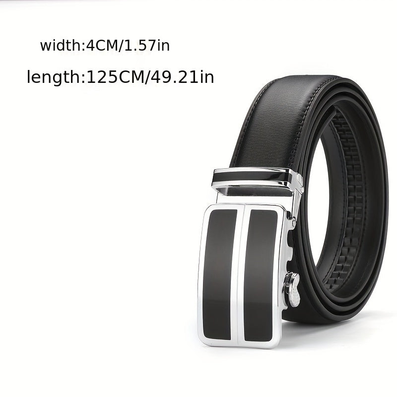 Men's Leather Belt Automatic Buckle Stylish Versatile Business Suit