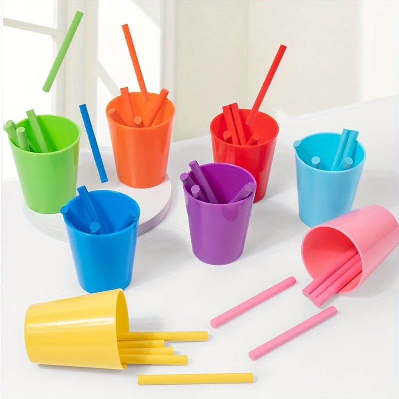 Wooden Sorting Puzzles Educational Arithmetic Stick Cup Toy Kids