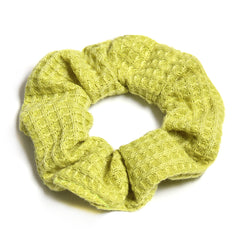 Plaid Candy Knitted Hair Scrunchies Soft Fabric for Women Girls